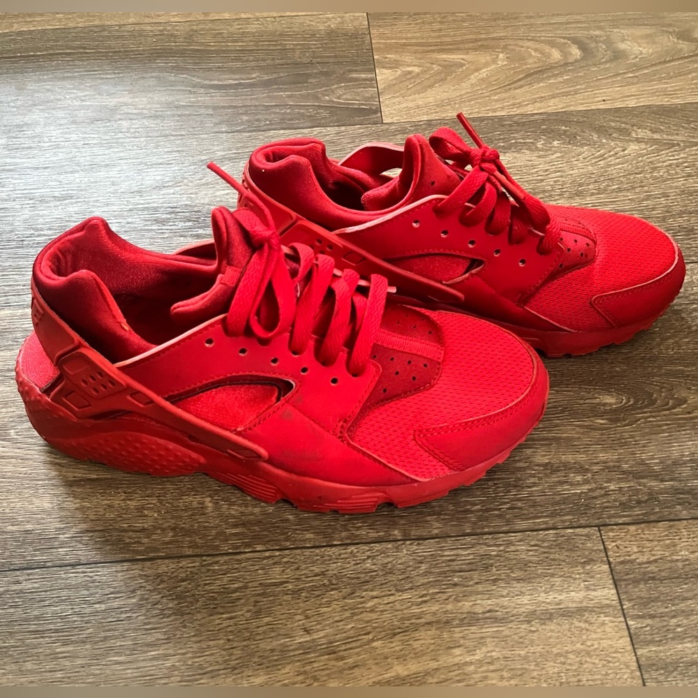 Red Nike Huarache Sneakers